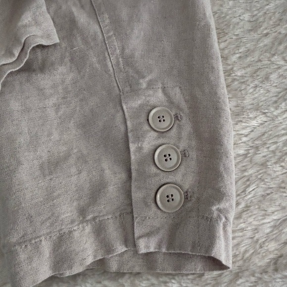 Linen Blend Beige Jacket Blazer by Lane Bryant Size 26 - Picture 3 of 6